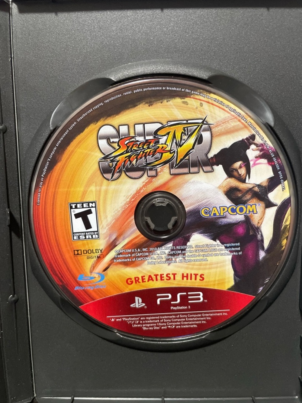 Sony Super Street Fighter IV PS3 Disc - Orange/Yellow Artwork